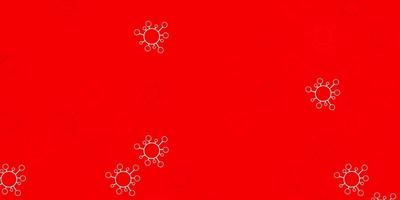 Dark orange vector pattern with coronavirus elements.