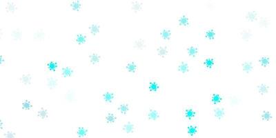 Light blue vector background with covid-19 symbols.