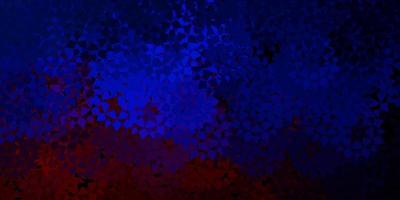 Dark blue, red vector texture with random triangles.