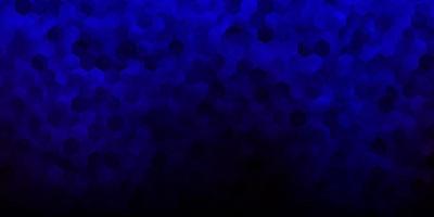 Dark blue, red vector layout with shapes of hexagons.