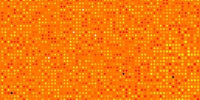 Telón de fondo de vector naranja claro con círculos.