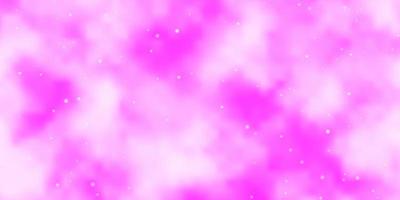 Light Pink vector template with neon stars.