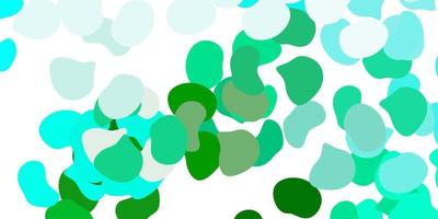 Light green vector texture with memphis shapes.