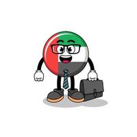 mascota de la bandera de los emiratos árabes unidos como hombre de negocios vector