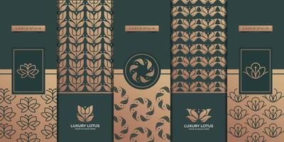 Collection of design elements,labels,icon,frames, for packaging,design of luxury products.Made with golden foil.Isolated vertical card on dark and gold background. vector illustration