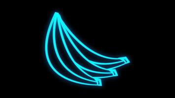 banana neon icon. Elements of Fruit set. Simple icon for websites, web design, mobile app, info graphics vector