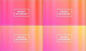 sets of orange, yellow and pink gradient. abstract background with vertical shining and frame. simple, modern and color. use for homepage, backgdrop, wallpaper, cover, poster, banner or copy space vector