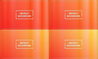 four sets of orange, yellow and red gradient. abstract background with vertical shining and frame. simple, modern and color. use for homepage, backgdrop, wallpaper, cover, poster, banner or copy space