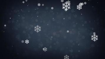 snowflakes falling, beautiful winter background video