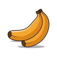 Ilustración de plátano sobre fondo blanco. vector