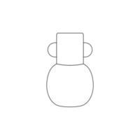 Ceramic Vase Outline Icon Illustration on White Background vector