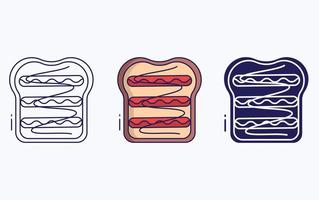 toast illustration icon vector