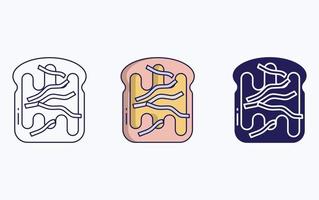 toast illustration icon vector