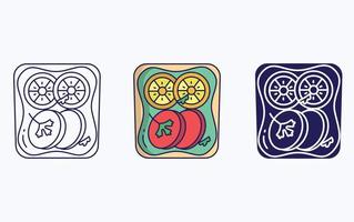 toast illustration icon vector