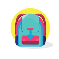 descarga de estilo plano de vector de bolsa de escuela