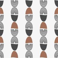 Abstract geometric minimal pattern. Modern boho geometric semicircle minimal style seamless pattern background. Use for fabric, textile, home interior decoration elements, upholstery, wrapping. vector