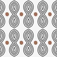Abstract geometric minimal pattern. Modern boho abstract geometric minimal style seamless pattern on white background. Use for fabric, home interior decoration elements, upholstery, wrapping. vector