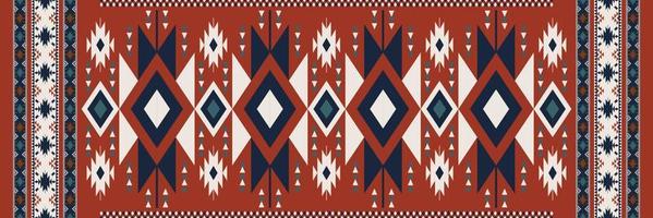 Aztec Navajo pattern. Ethnic boho geometric pattern. Ethnic tribal southwest pattern use for carpet, area rugs, tapestry, mat, bed runner, tablecloth or home interior decoration elements. vector