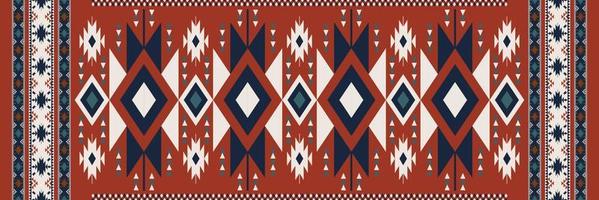 Aztec Navajo pattern. Ethnic boho geometric pattern. Ethnic tribal southwest pattern use for carpet, area rugs, tapestry, mat, bed runner, tablecloth or home interior decoration elements. vector