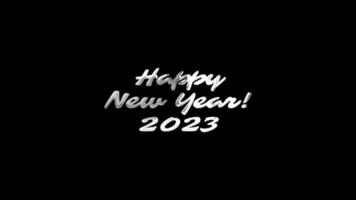 Silver Happy New Year 2023 Animation Text Animated video