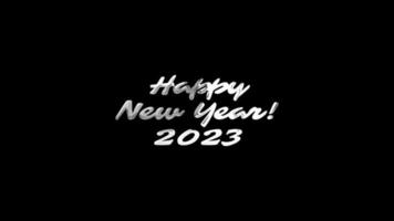 Silver Happy New Year 2023 Animation Text Animated video