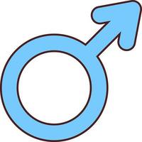 Gender male blue color vector