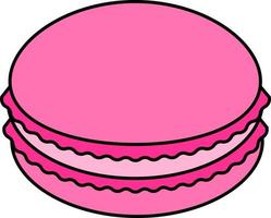 Macaron Dessert Icon Element illustration colored outline vector