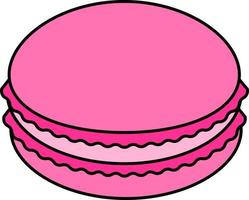 Macaron Dessert Icon Element illustration colored outline vector