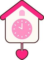 Clock with Heart vector