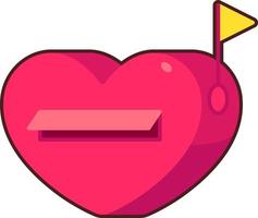 Mailbox Heart shape vector