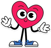 Heart Character pose presentation vector