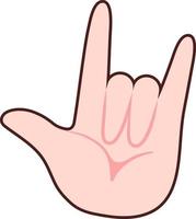 Hand Symbol I love you vector