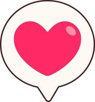 Speech Heart balloon vector