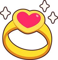 Jewel Ring Heart vector