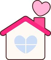 Home love heart vector