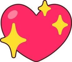 Sparking Heart hot pink vector