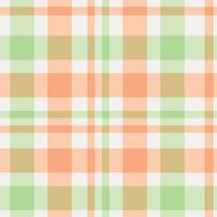 Pastel Vector background of textile ornament. green and orange Plaid Pattern seamless pattern, tartan, wallpaper, gingham, check, abstract, tablecloth, blanket. Flat fabric design.