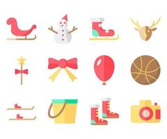 christmas icon set vector