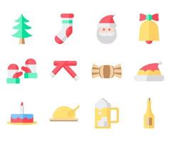 christmas icon set vector