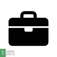 Business portfolio, bag or briefcase icon. Simple flat style. Travel, office bag, suitcase symbol. Vector illustration isolated on white background EPS 10.