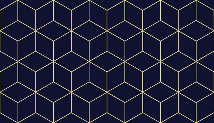 Gold line geometric pattern. Abstract modern rhombuses seamless, repeat hexagon texture design. Suitable for gift wrapping, banner, paper, fabric, decoration, prints. Vector illustration EPS 10.
