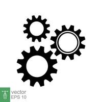 Gear icon. Cog, wheel, cogwheel, mechanism, engineering, mechanical, industry, technology concept. Simple flat style. Vector illustration design isolated on white background. EPS 10.