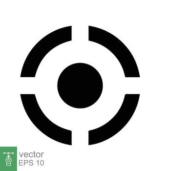 icono de objetivo de enfoque. lente de cámara de enfoque, pantalla de captura de marco cuadrado con símbolo de cruz, concepto de fotografía. estilo de esquema simple. diseño de ilustración de vector de línea aislado sobre fondo blanco. eps 10.
