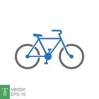 icono de bicicleta. bicicleta, ciclo, montaña, viaje, concepto deportivo. estilo plano sencillo. ilustración vectorial aislado sobre fondo blanco. eps 10. vector