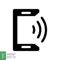 icono de teléfono estilo plano sencillo. llamada, receptor, línea directa, auricular, concepto de soporte de contacto. ilustración vectorial aislado sobre fondo blanco. eps 10. vector