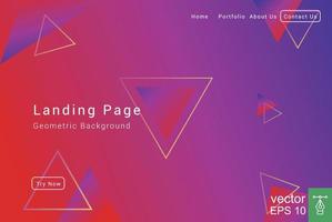 Abstract geometric background gradient color. Dynamic shapes composition. Futuristic design landing page, web header, banner. Vector illustration EPS 10.