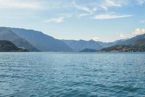 Como lake in the Italian Varenna village photo