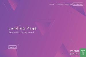 Abstract geometric background gradient color. Dynamic shapes composition. Futuristic design landing page, web header, banner. Vector illustration EPS 10.