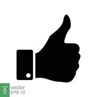 Hand thumb up icon. Simple flat style. Ok, good, like, yes, follow, best, approve symbol, positive concept. Vector illustration isolated on white background. EPS 10.