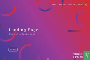 Abstract geometric background gradient color. Dynamic shapes composition. Futuristic design landing page, web header, banner. Vector illustration EPS 10.